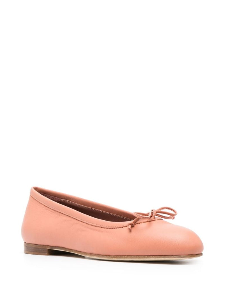Orange Veralli Leather Ballet Pumps