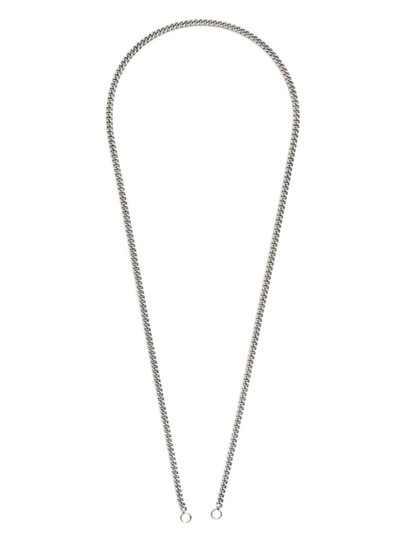 Sterling Silver and 14k Gold Heavy Curb Chain Necklace