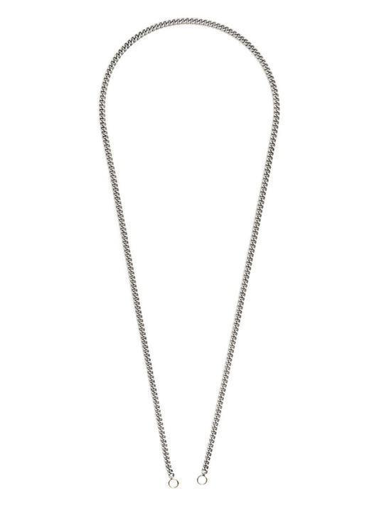Sterling Silver and 14k Gold Heavy Curb Chain Necklace