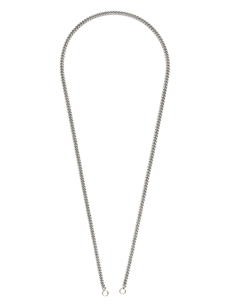 Sterling Silver and 14k Gold Heavy Curb Chain Necklace