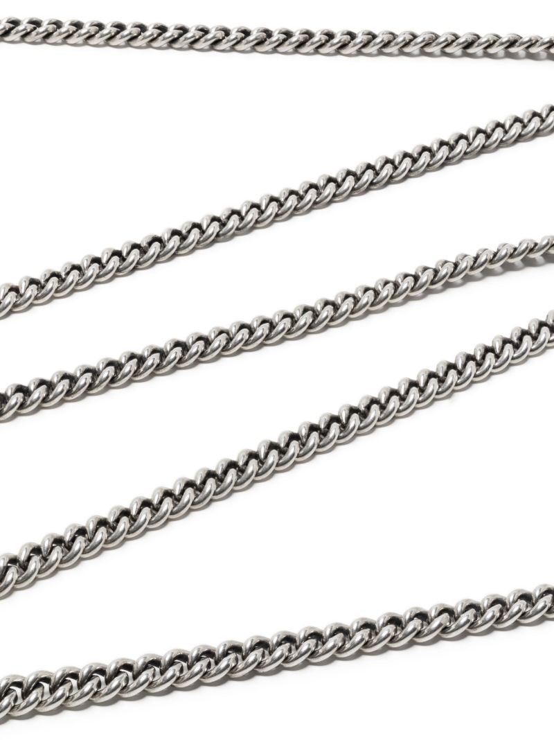 Sterling Silver and 14k Gold Heavy Curb Chain Necklace
