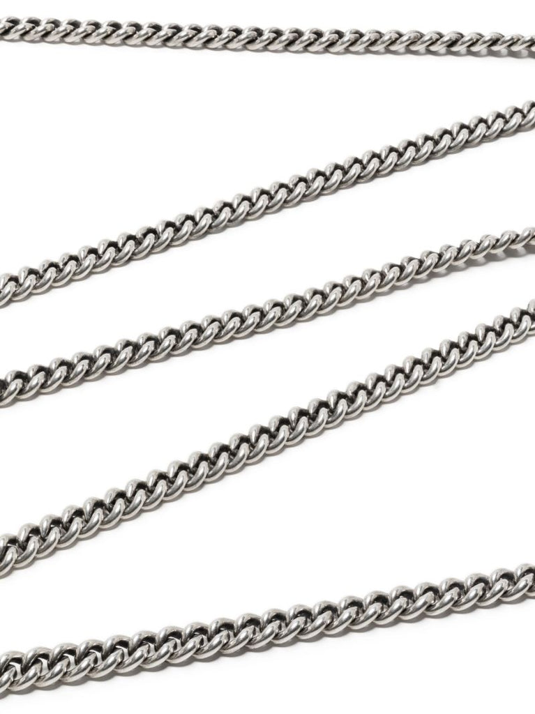 Sterling Silver and 14k Gold Heavy Curb Chain Necklace