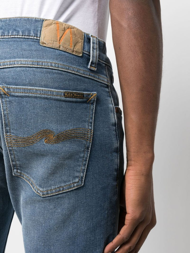 Blue Tight Terry Skinny Jeans