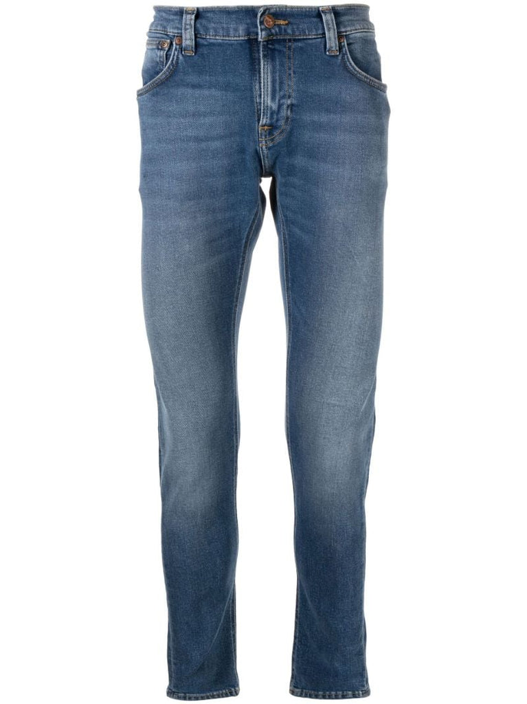 Blue Tight Terry Skinny Jeans