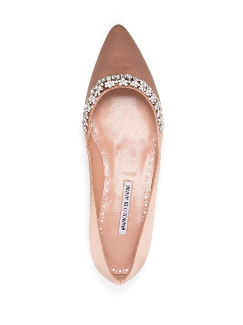Pink Olarana Satin Ballet Pumps