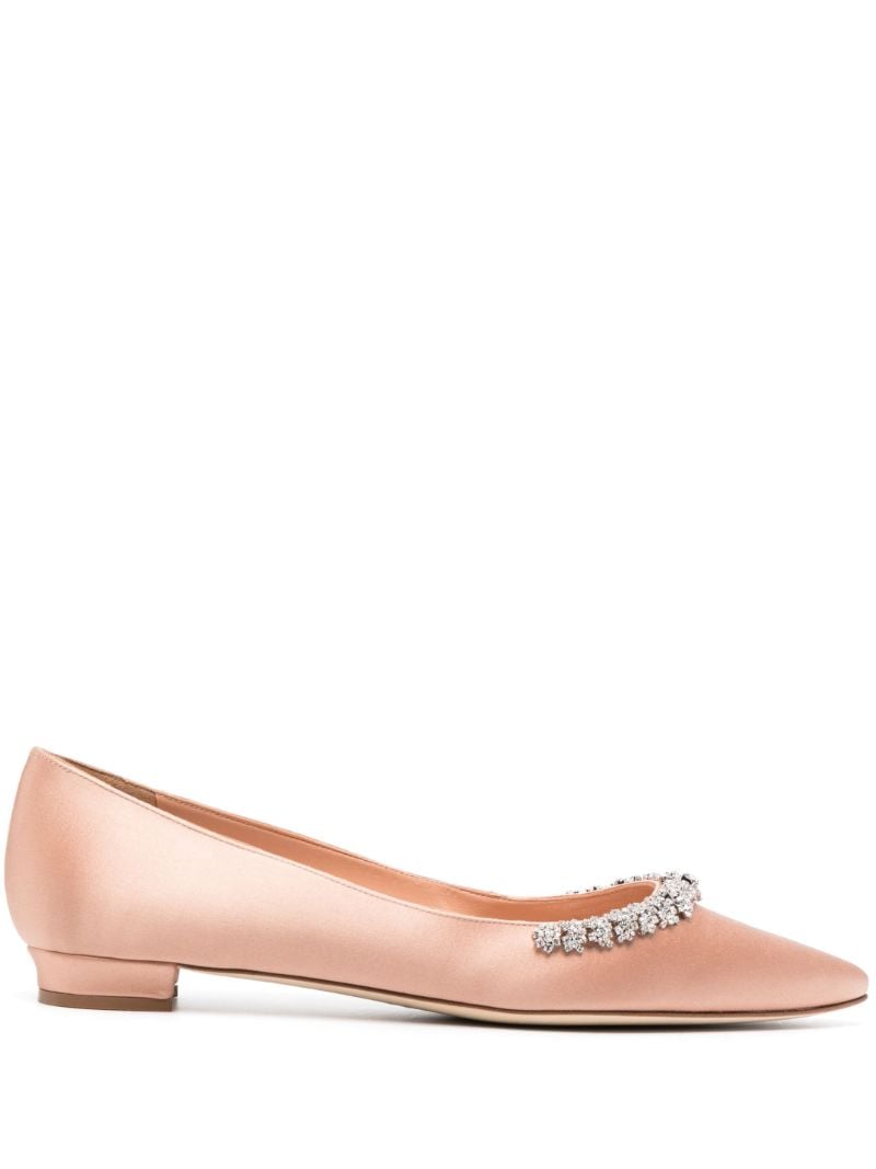 Pink Olarana Satin Ballet Pumps