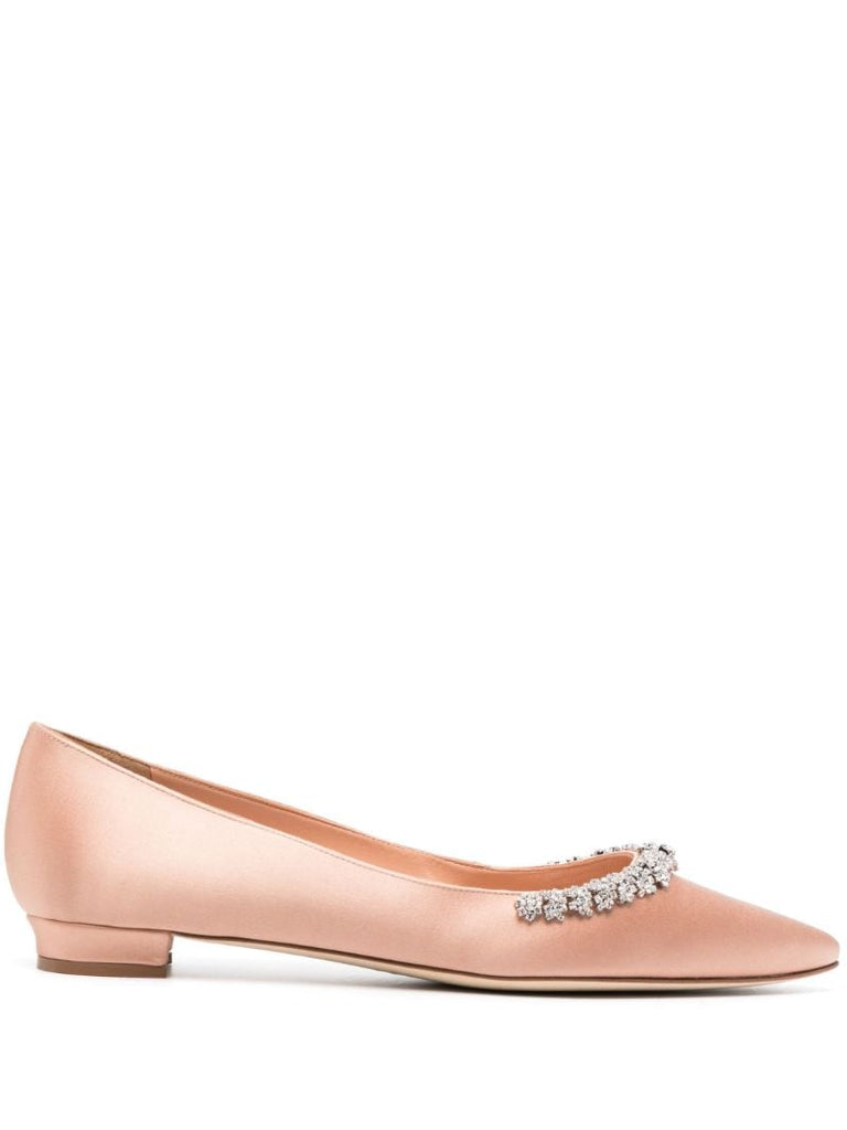 Pink Olarana Satin Ballet Pumps