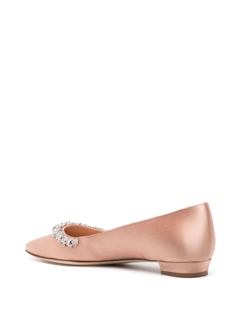 Pink Olarana Satin Ballet Pumps