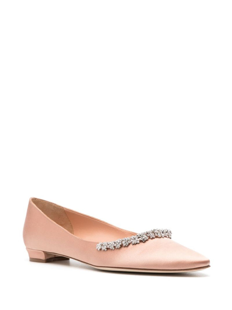Pink Olarana Satin Ballet Pumps