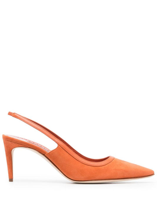 Orange Alassa 70 Suede Slingback Pumps