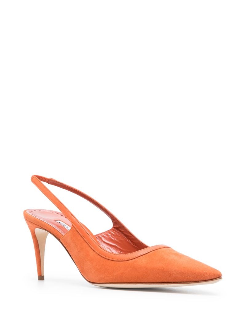 Orange Alassa 70 Suede Slingback Pumps