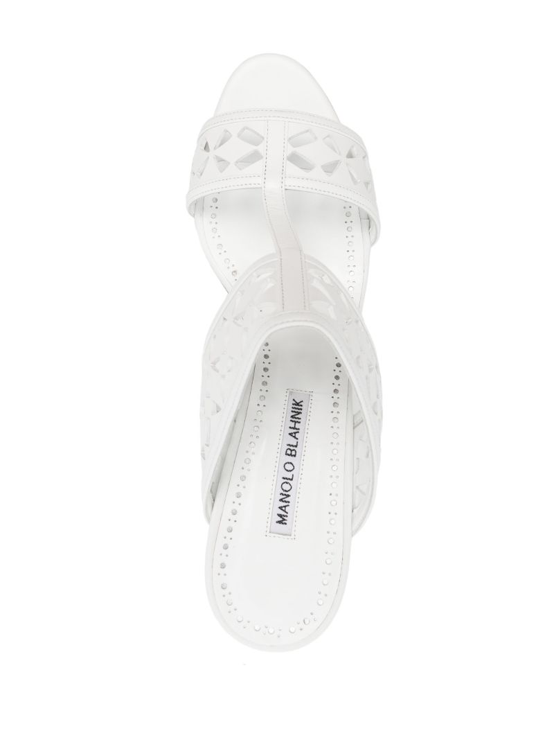 White Sophocles 70 Leather Sandals