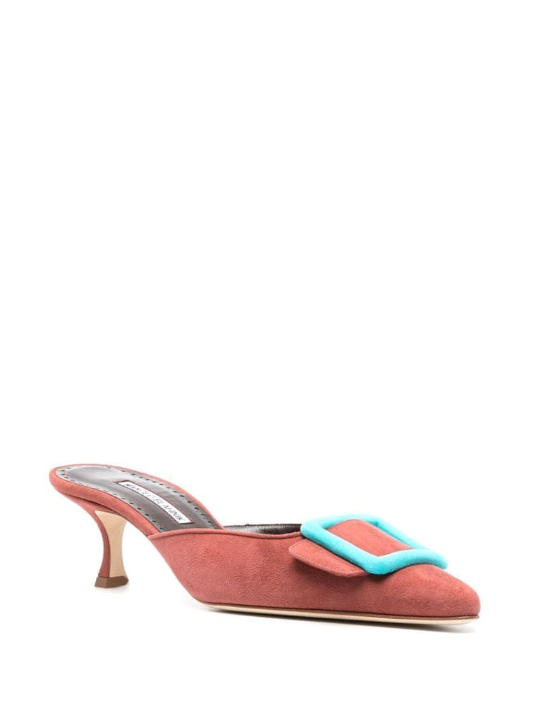 Orange Maysalebi 50 Suede Mules