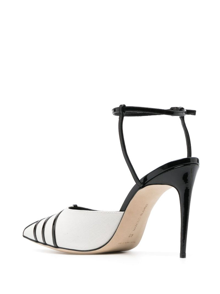 White Cetro 105 Leather Pumps