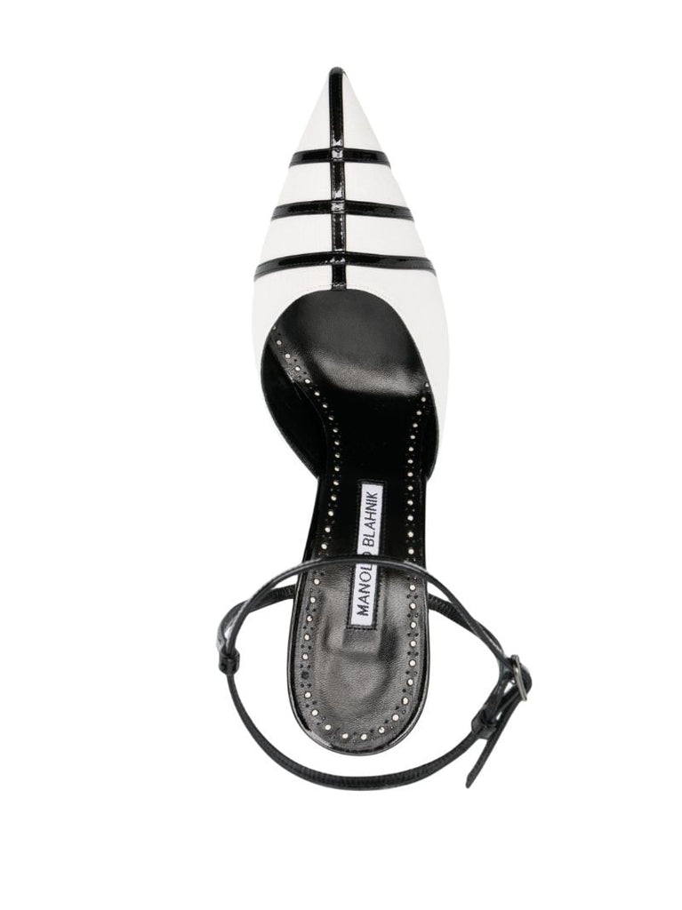 White Cetro 105 Leather Pumps
