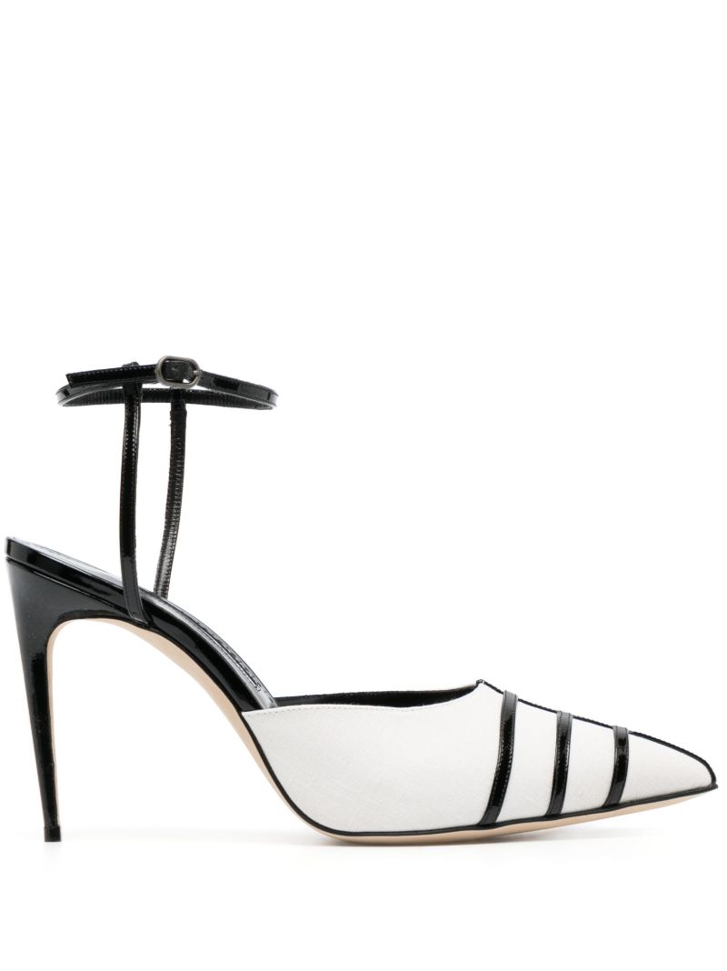 White Cetro 105 Leather Pumps