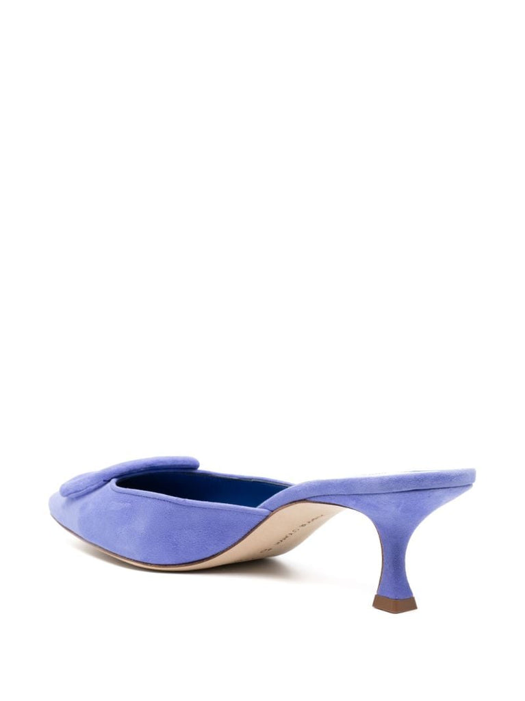 Blue Maysale 50 Suede Mules