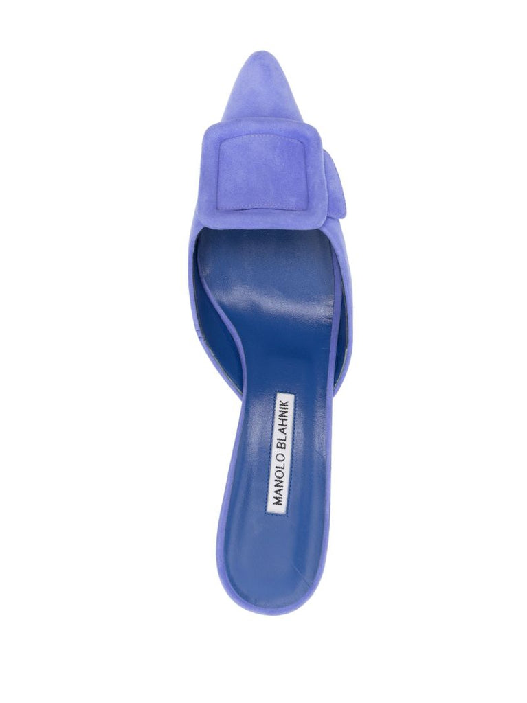Blue Maysale 50 Suede Mules