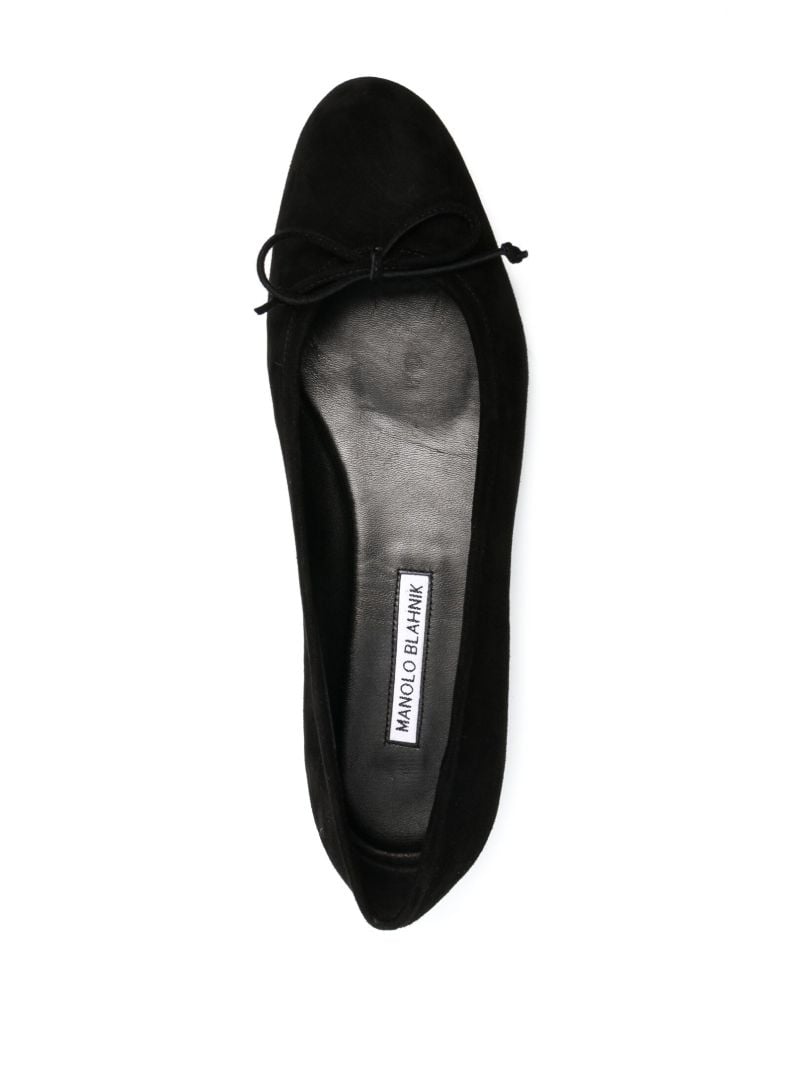 Black Veralli Leather Ballerina Shoes