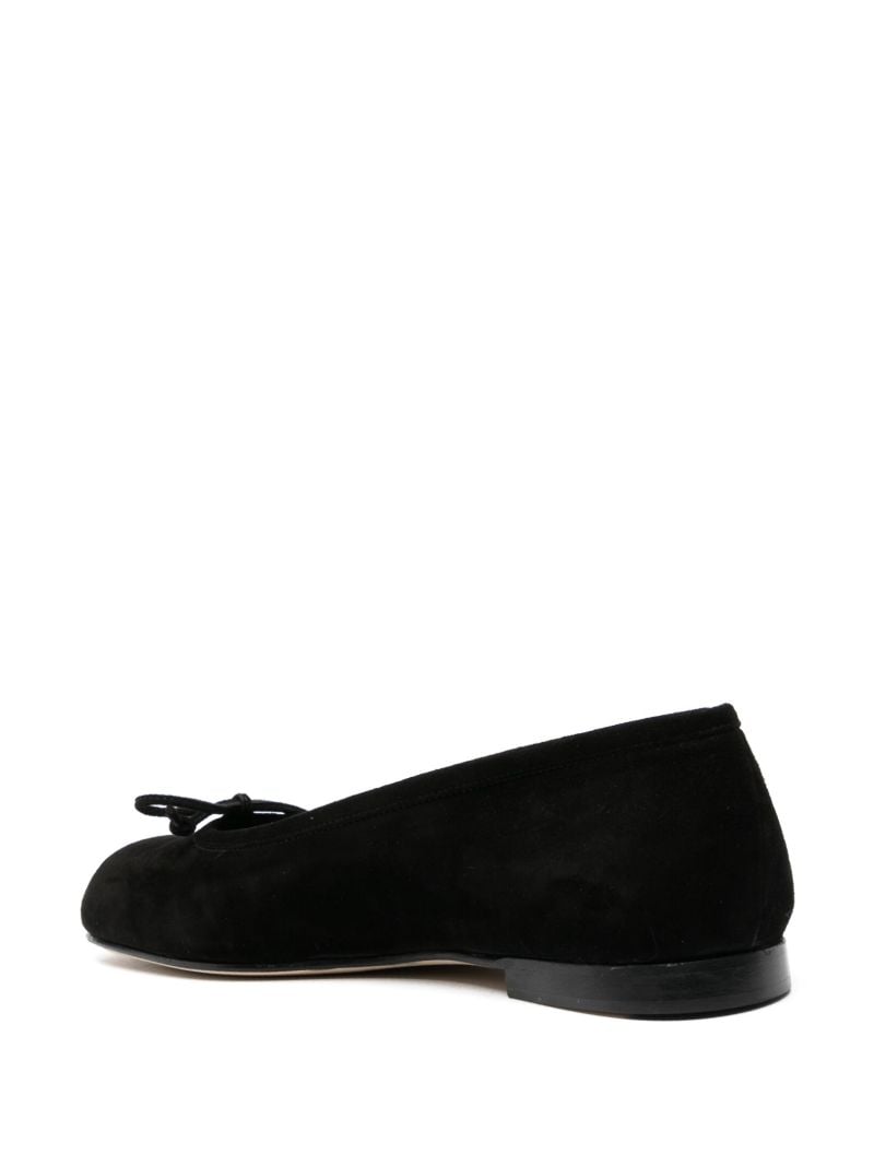 Black Veralli Leather Ballerina Shoes