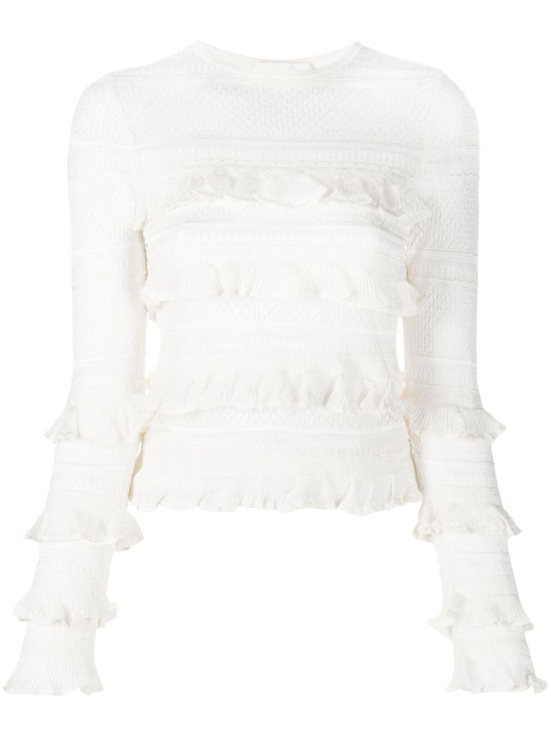 Neutral Wonderland Frill Top