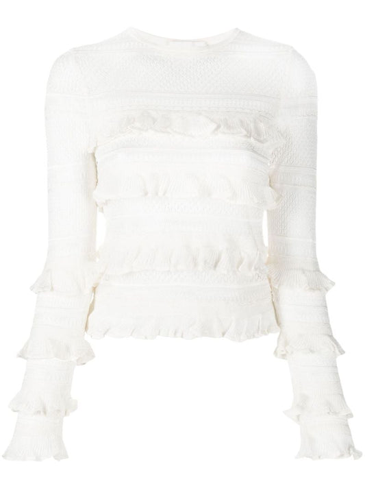 Neutral Wonderland Frill Top
