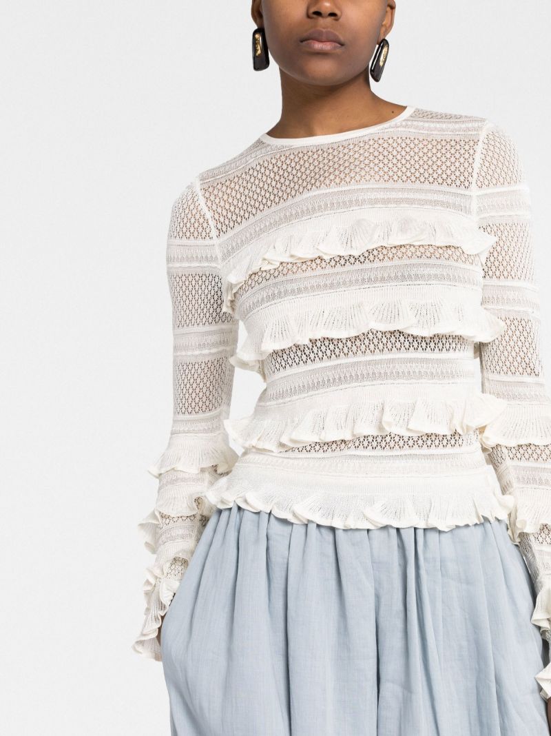 Neutral Wonderland Frill Top