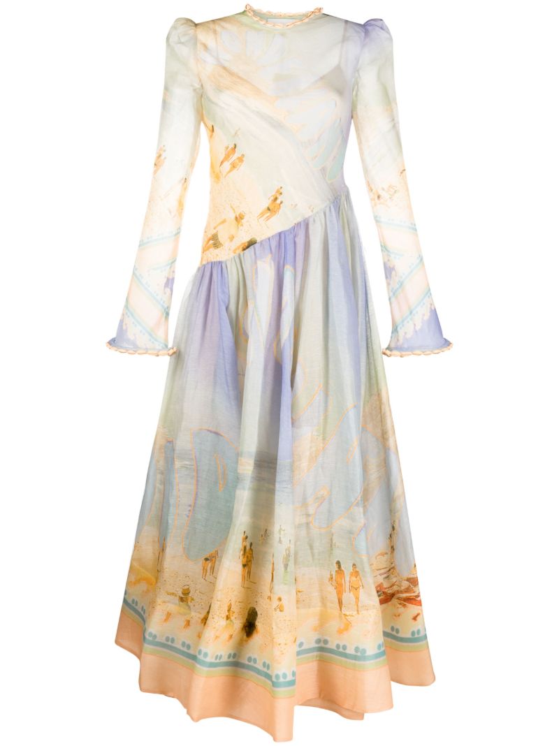 Orange Tamas Bias Maxi Dress