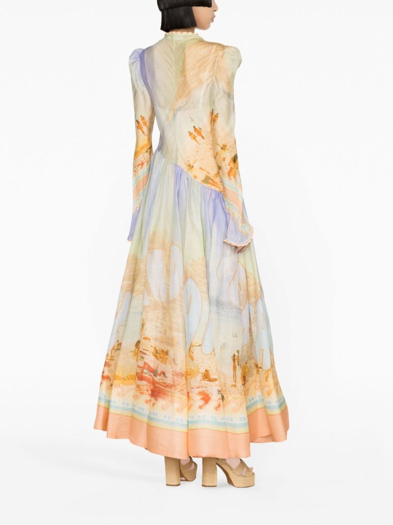 Orange Tamas Bias Maxi Dress