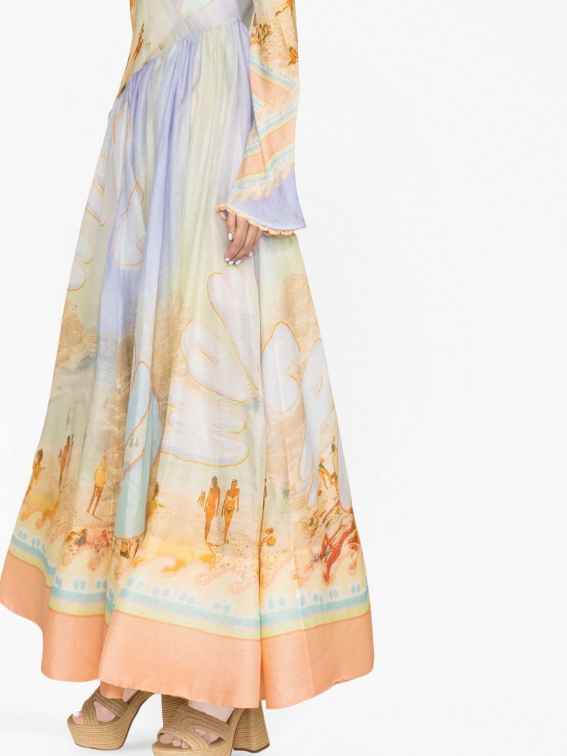 Orange Tamas Bias Maxi Dress
