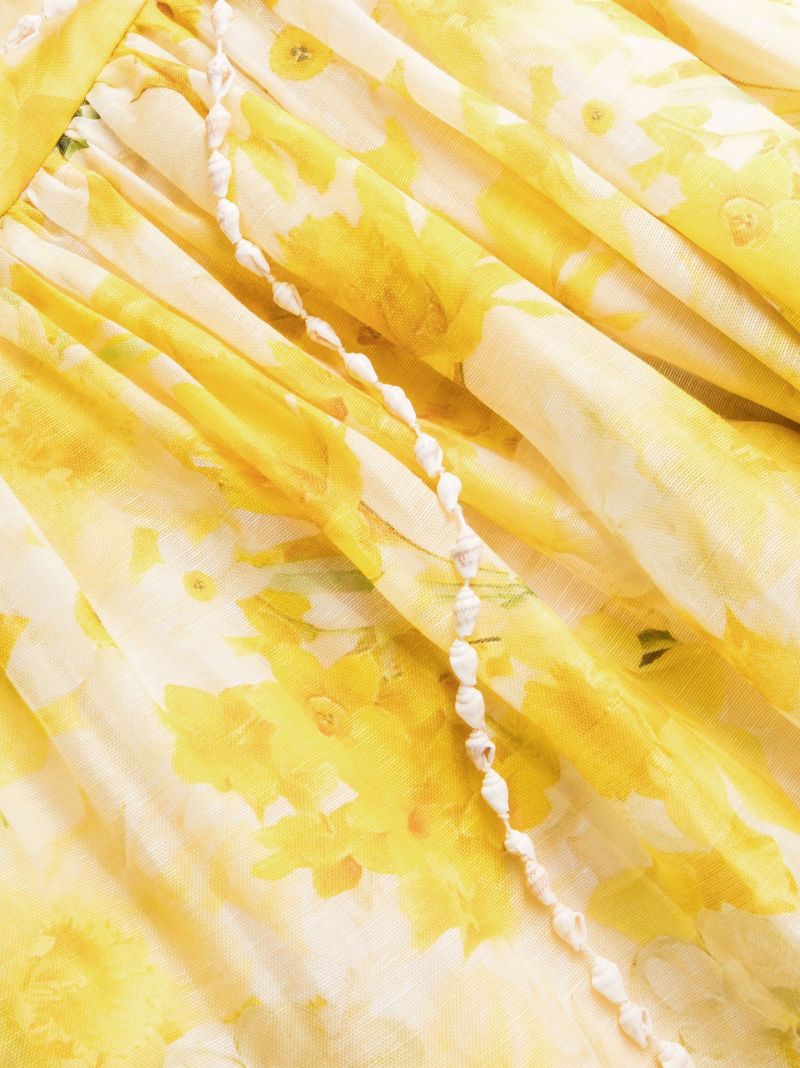 Yellow Wonderland Daffodil Print Gown