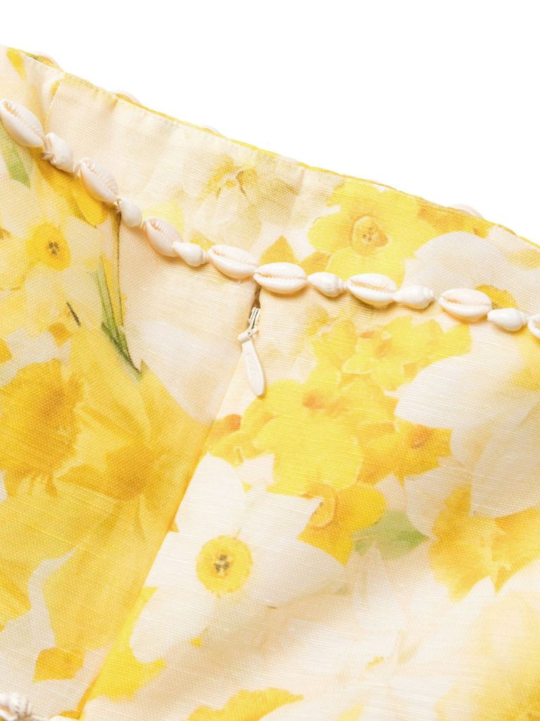 Yellow Wonderland Daffodil Print Gown