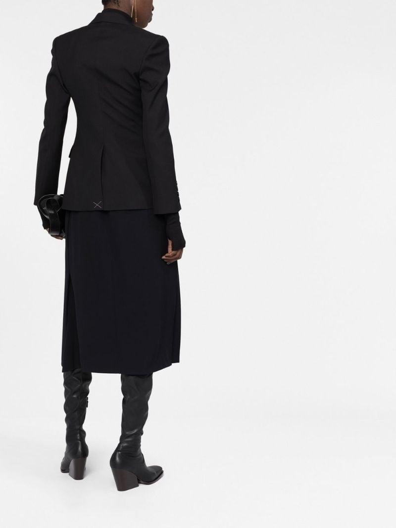 Black Single-breasted Wool Blazer