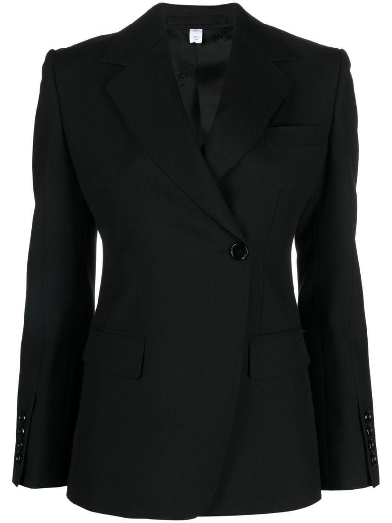 Black Single-breasted Wool Blazer
