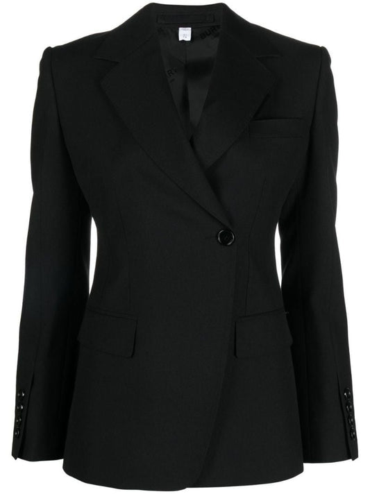 Black Single-breasted Wool Blazer