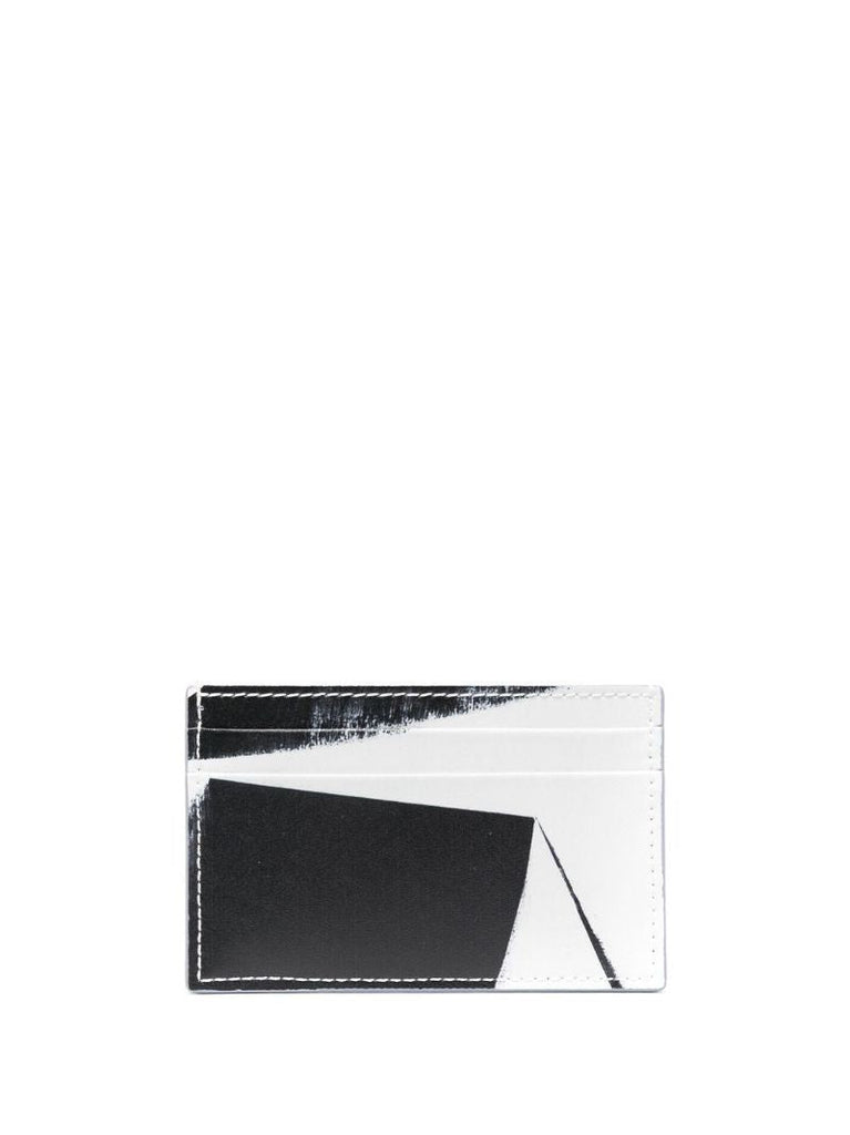 White Logo Print Cardholder