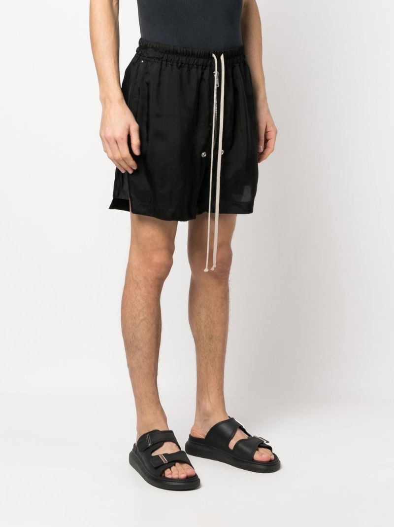 Black Drawstring Deck Shorts