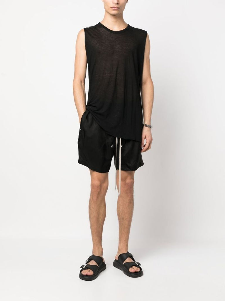 Black Drawstring Deck Shorts