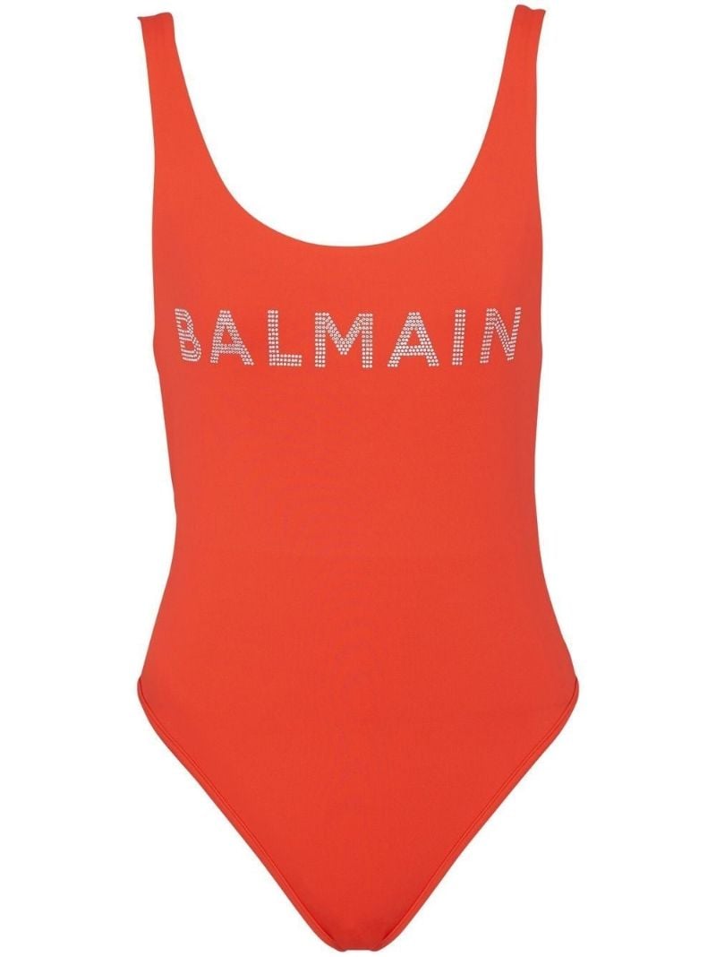 Red Crystal Logo Swimsuit