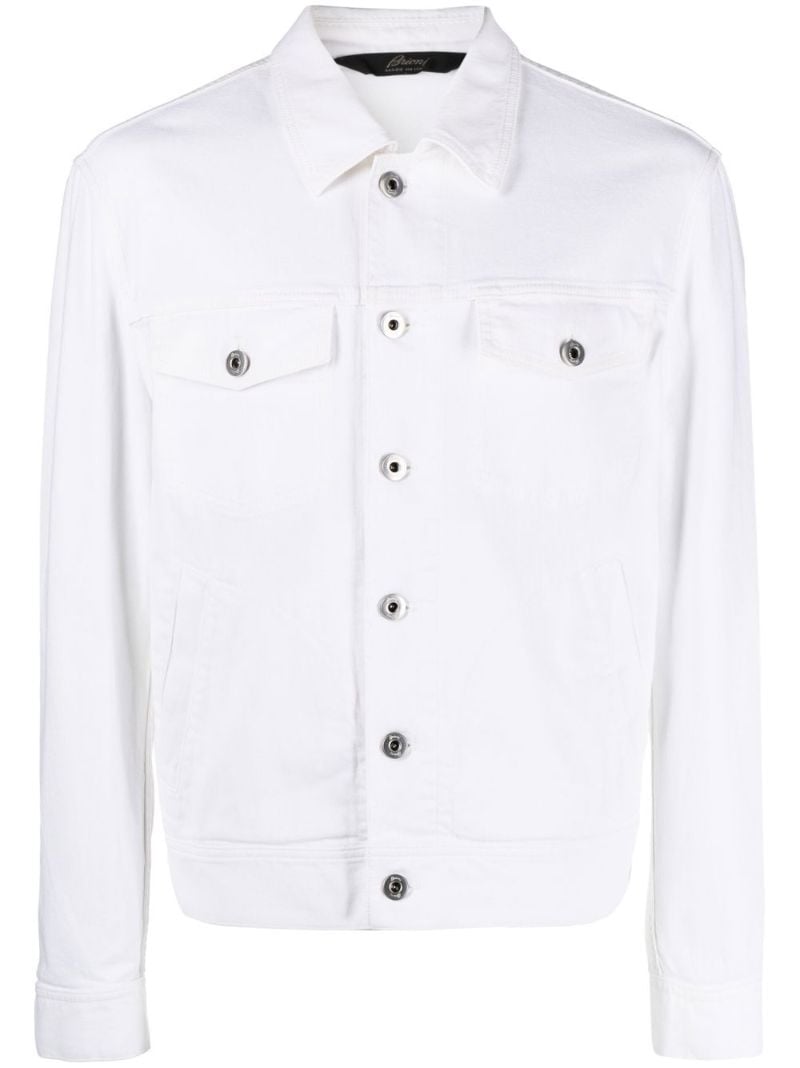 White Buttoned Denim Jacket
