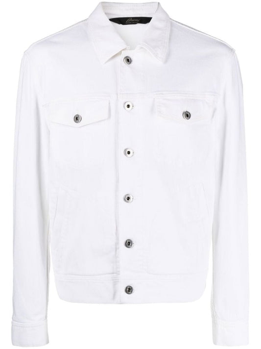 White Buttoned Denim Jacket