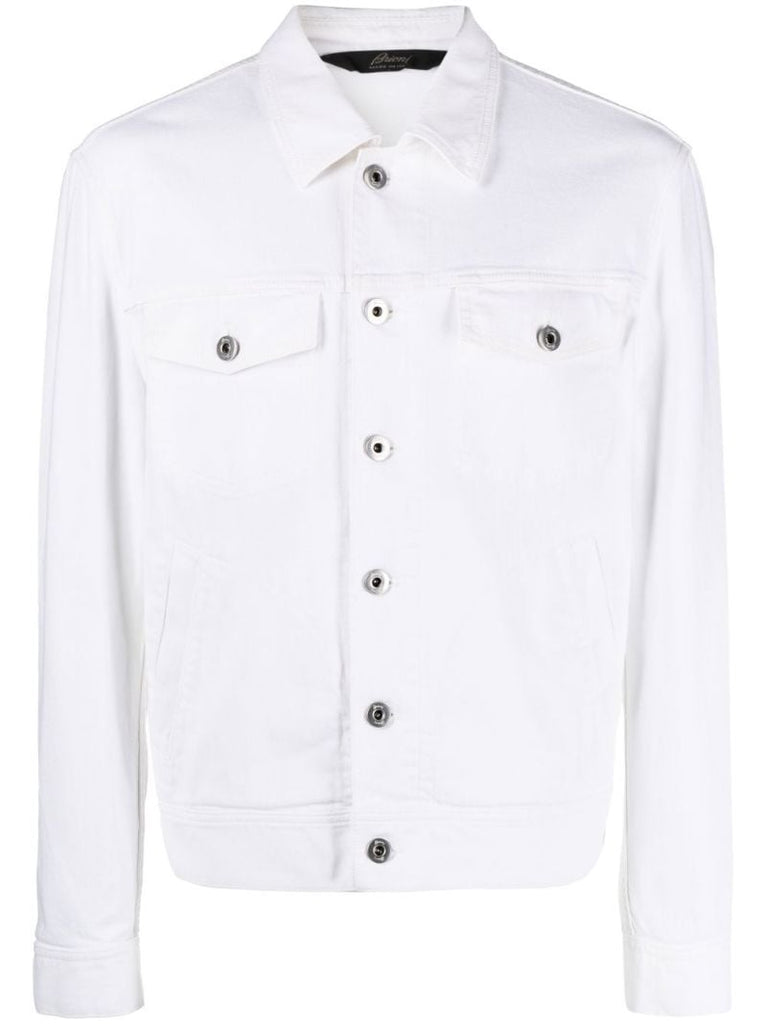 White Buttoned Denim Jacket
