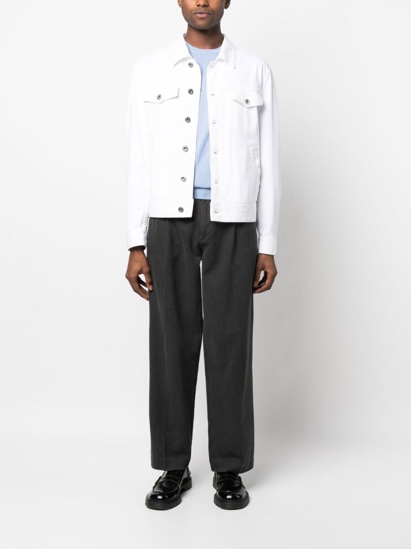 White Buttoned Denim Jacket