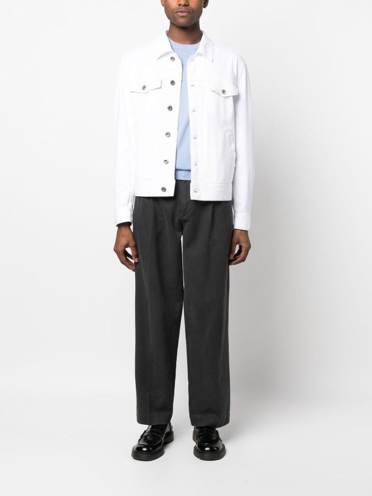 White Buttoned Denim Jacket