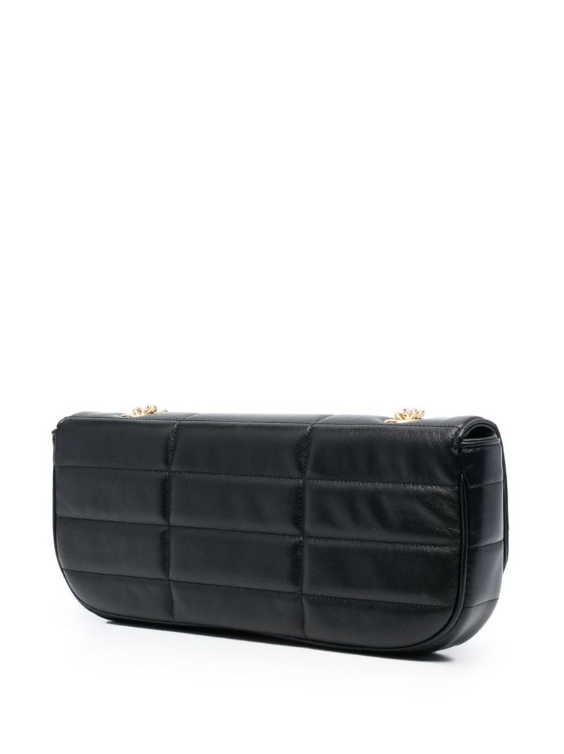 Black Logo Plaque Shoulder Bag