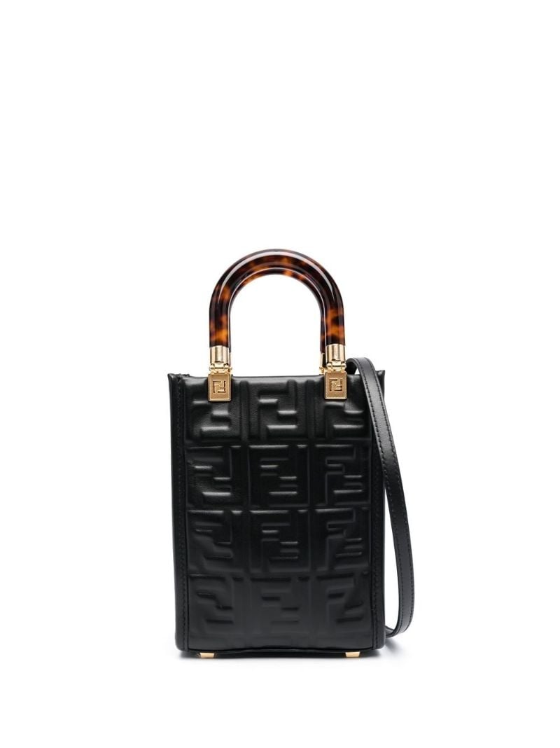 Black Mini Sunshine Leather Tote Bag