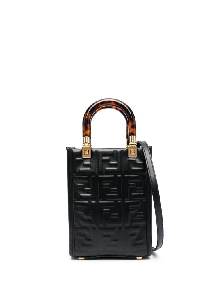 Black Mini Sunshine Leather Tote Bag