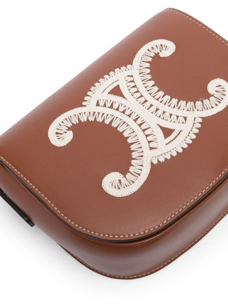 Brown Folco Cuir Triomphe Shoulder Bag