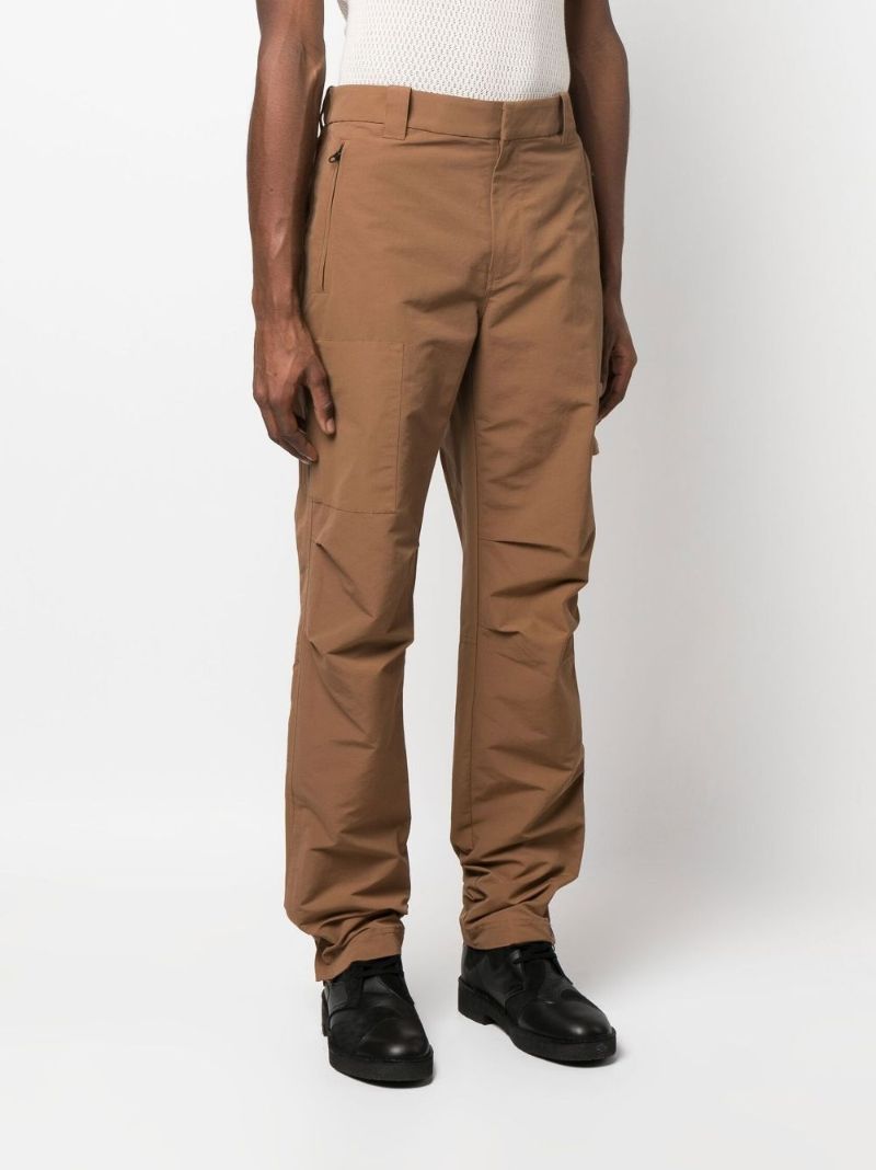 Brown Straight-leg Utility Trousers