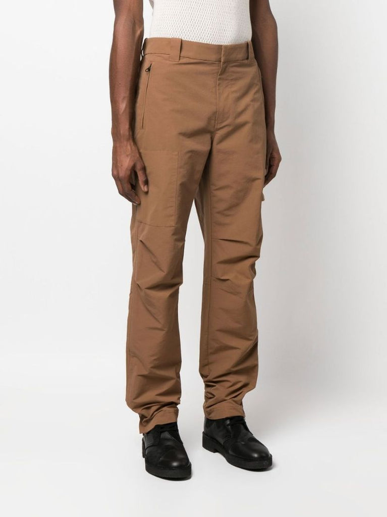 Brown Straight-leg Utility Trousers